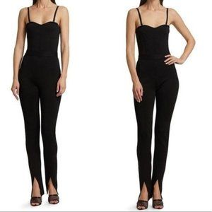 Herve Leger X Julia Restoin Roitfeld Corsetted Jumpsuit in Black Size S NWT